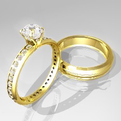 gold and diamond rings