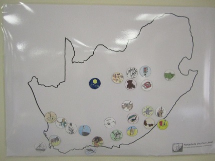 South Africa wall map for homeschooling