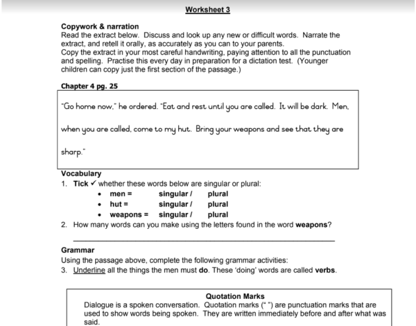 Beginners Language Arts sample page 2