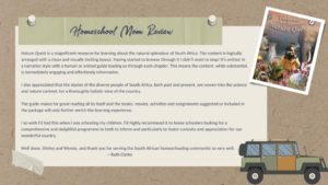Customer review of Footprints Nature Quest - South African homeschool curriculum