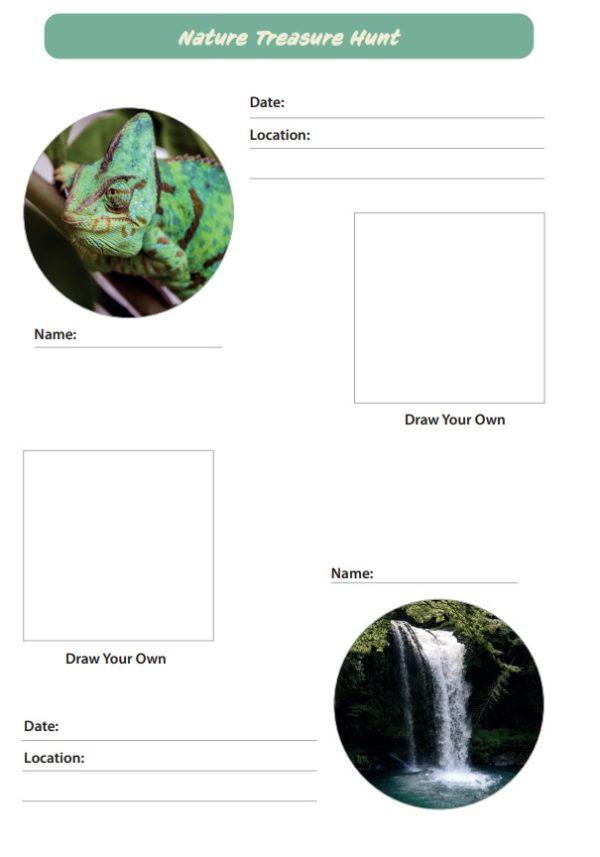 Footprints Nature Quest notebooking pages sample
