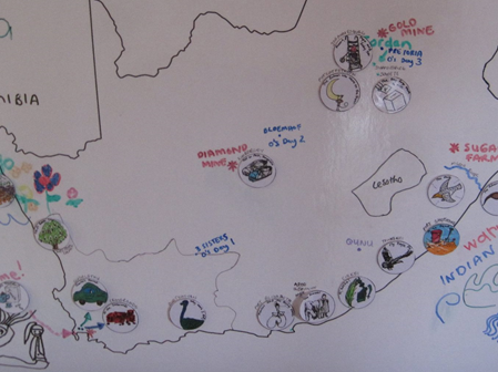 South African homeschool wall map for Footprints curriculum