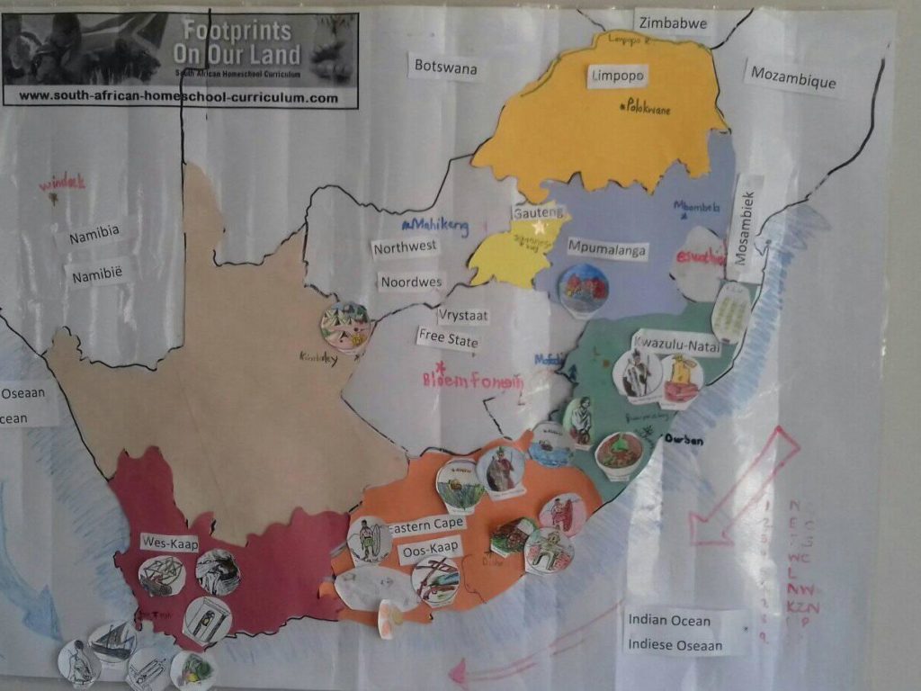 Footprints South African map