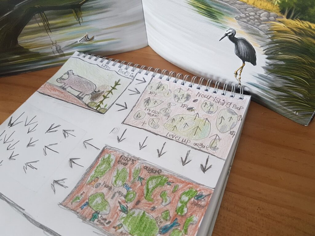Nature study notebook of a foodchain